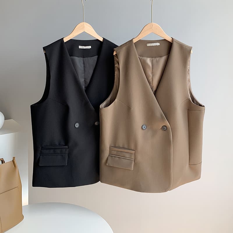 レディースベスト シンプル上品ジレベスト