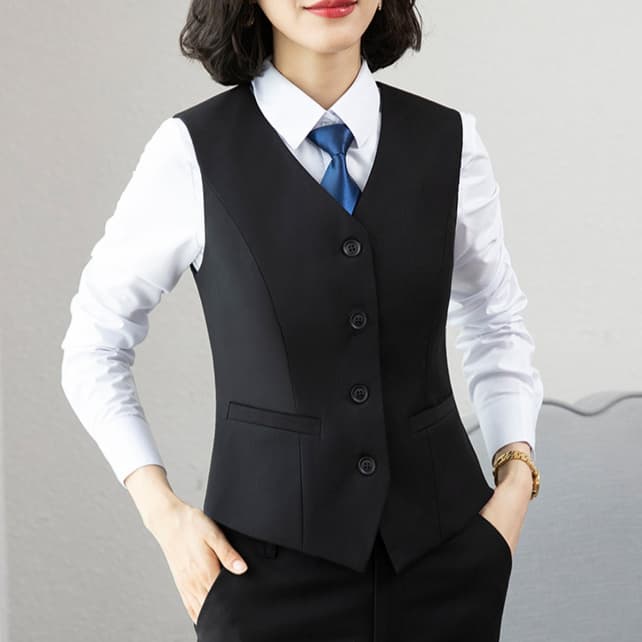 レディースベスト 上質素材の美シルエットベストスーツ