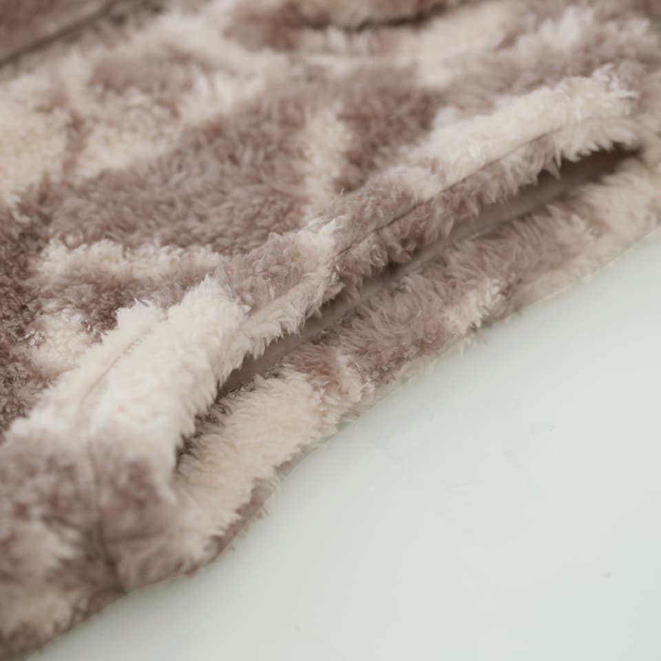 レディースベスト もこもこ切り替えフリースベスト