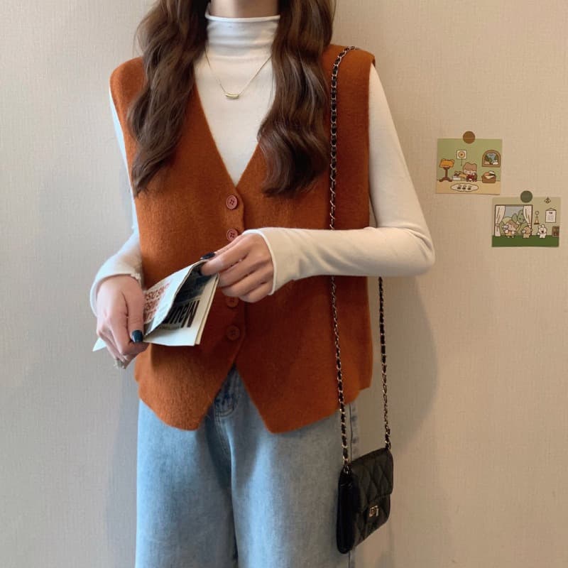 レディースベスト 上品シルエット ベスト レイヤード
