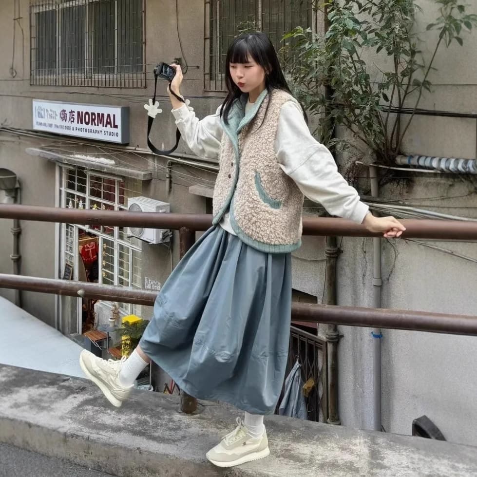 なめらかモコモコレディースベスト