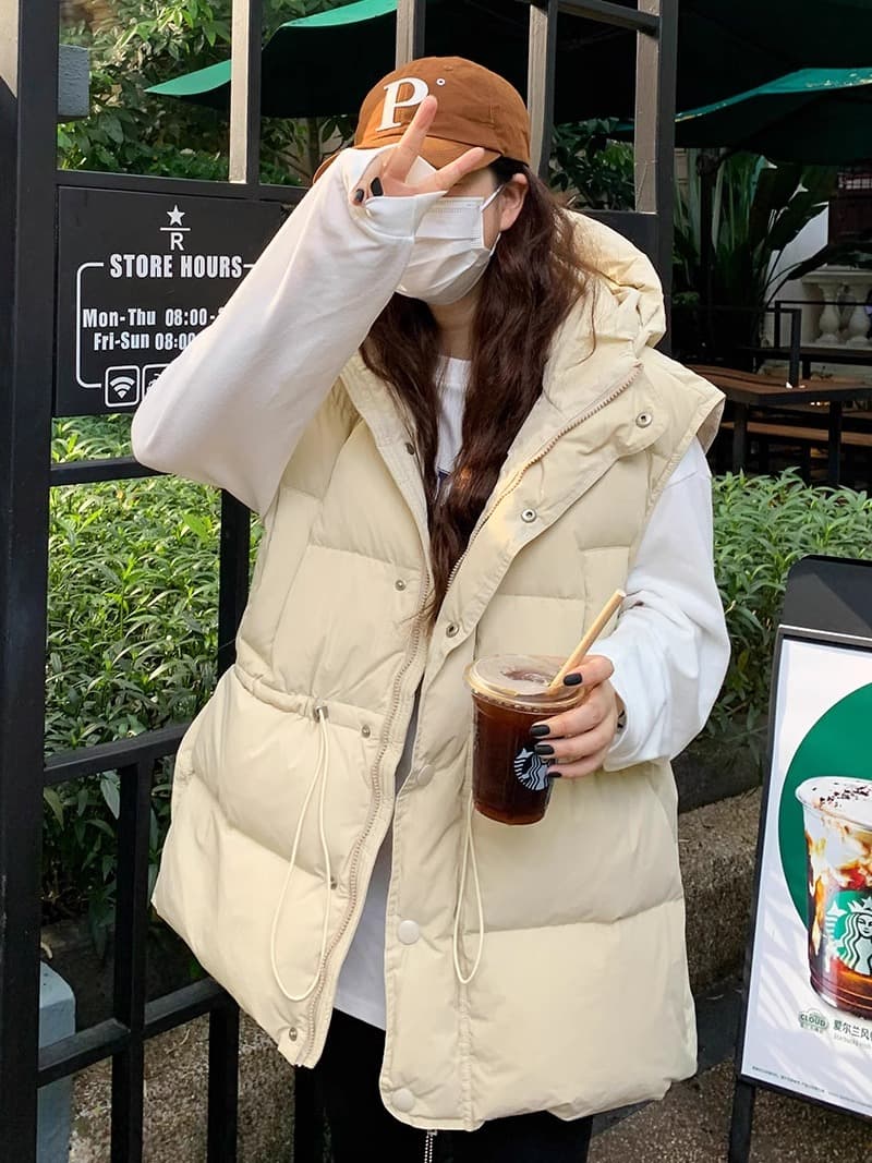 レディースベスト スタンドカラー中綿ベスト