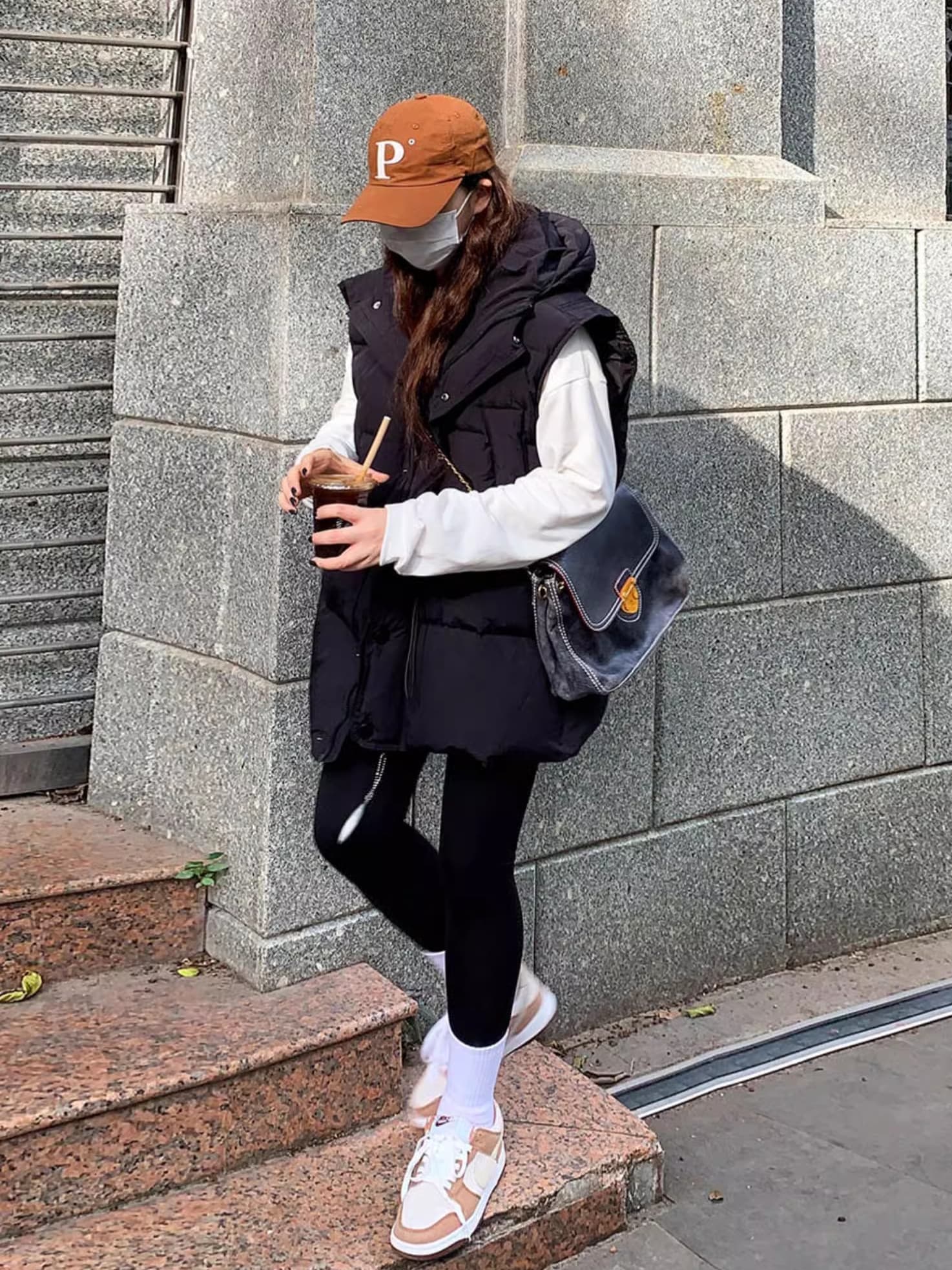 レディースベスト スタンドカラー中綿ベスト