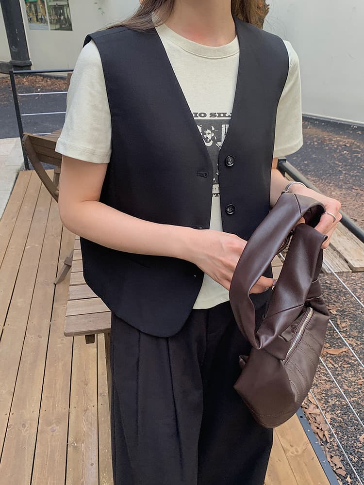 レディースベスト クラシカルタックジレ