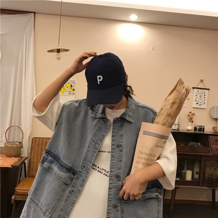 レディースベスト ゆったりデニムロングベスト