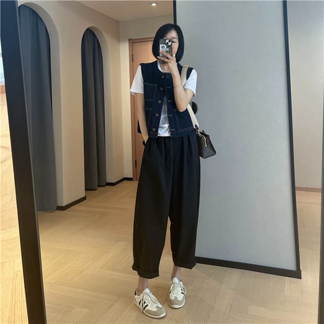 クラシカルデニムレディースベスト