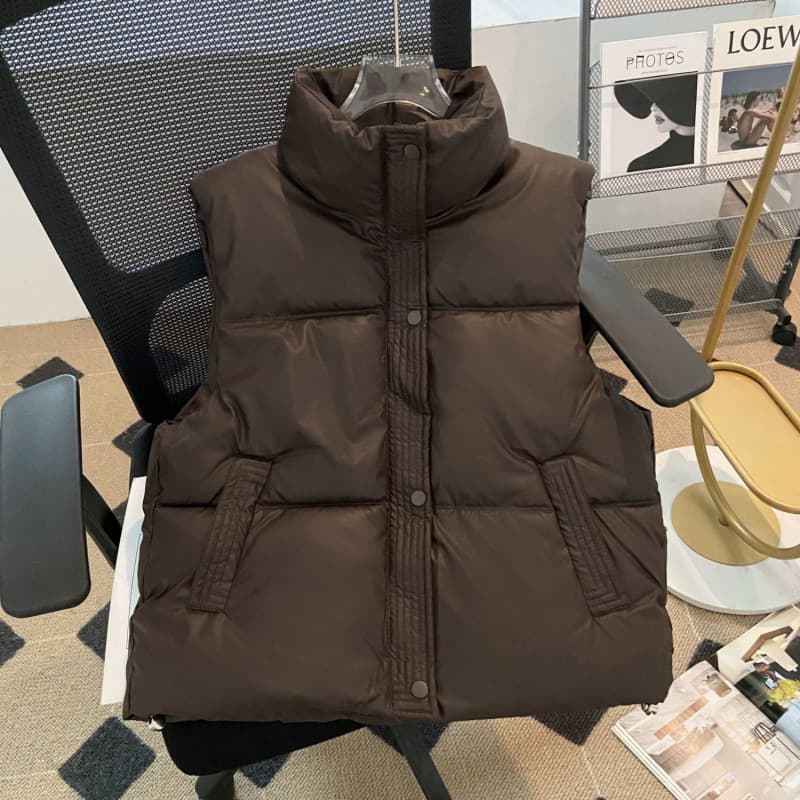 レディースベスト ふんわりあったかショート丈ダウンベスト