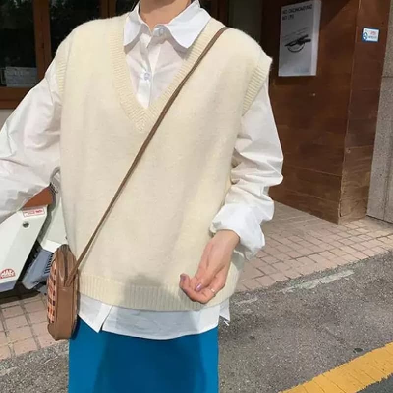 レディースベスト ゆったりシルエット レディースニットベスト