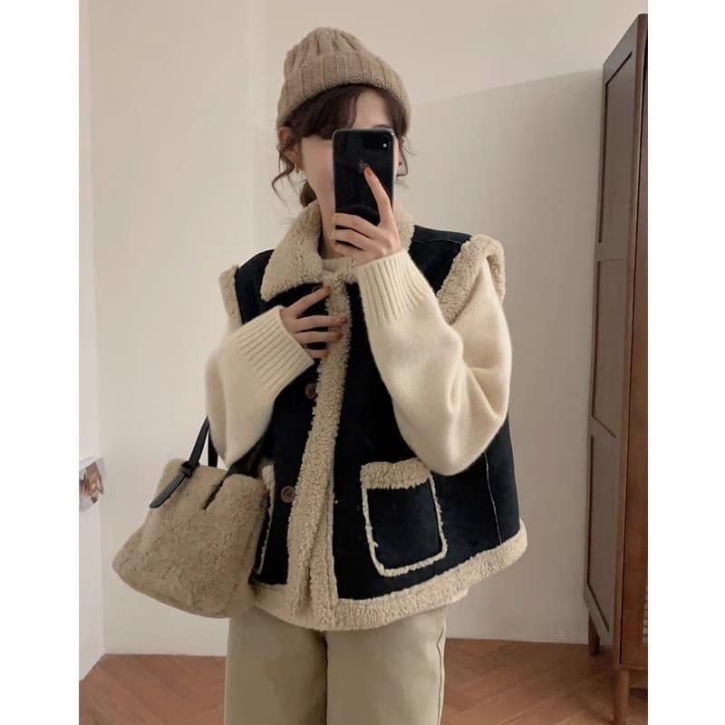 あったかボアレディースベスト