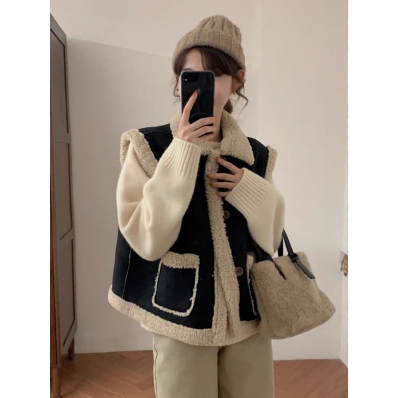 あったかボアレディースベスト