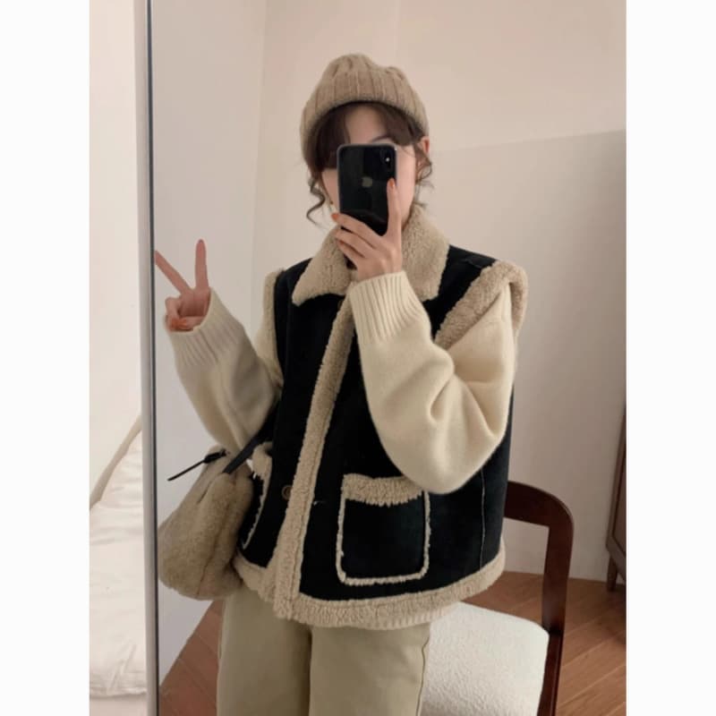 あったかボアレディースベスト